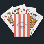 Apres Ski Klubb Anpassningsbar Retro Red Cabana Ra Casinokort<br><div class="desc">De här spelkorten är perfekt för dina vintersammankomster på sluttningarna, av hetten eller vid övernattningen... - Retro cabana rand med en vapensköld för marin skidskidor i anpassningsbar. Anpassa med information om din samling.. år, resort och mål. Perfekt för en familj eller vänner som skidar resa, skidar eller apres skidbachelorette. Matchningstillbehör...</div>