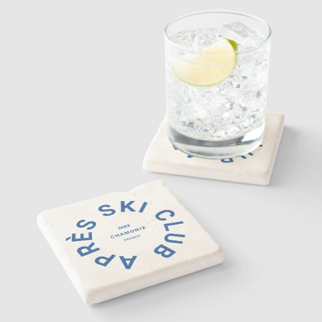 Après Ski Klubb Royal Blue Winter Ski Resort Vapen Stenunderlägg (Sidan)