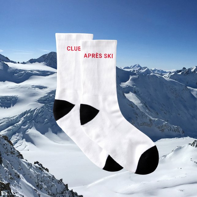 Après Ski Klubb Winter Red Minimal Unisex Strumpor (Skapare uppladdad)