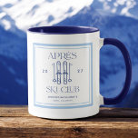 Apres Ski Klubb Winter Skiing Bachelorette Party Mugg<br><div class="desc">Personlig Apres Ski Klubb Winter Ski Bachelorette Party Favor Mugg</div>