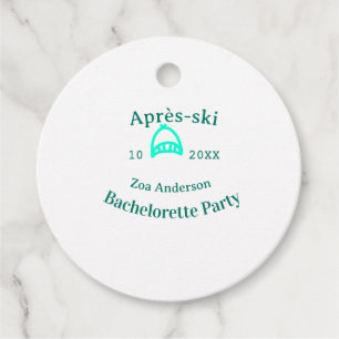 Après-ski möhippa turkos hatt namn da gåvor etiketter