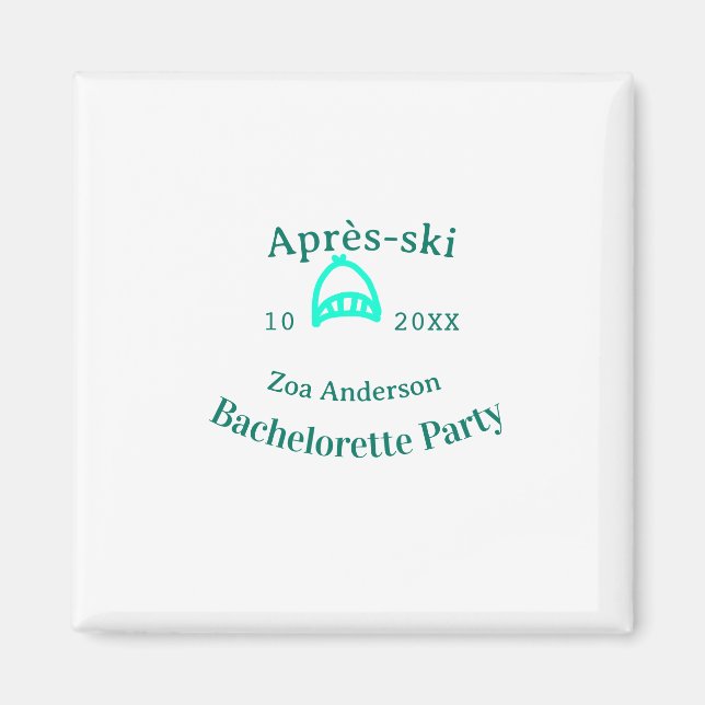 Après-ski möhippa turkos hatt namn da magnet (Framsidan)