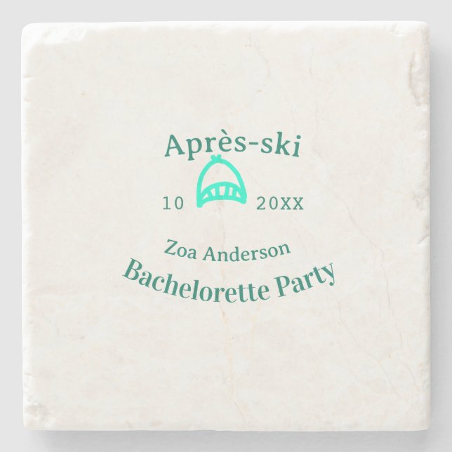 Après-ski möhippa turkos hatt namn da stenunderlägg (Framsidan)