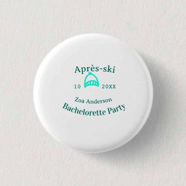 Après-ski möhippa turkos hatt namn datum knapp (Framsida)