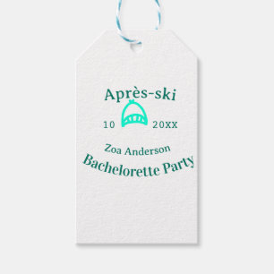 Après-ski möhippa turkos hatt namn datum presentetikett