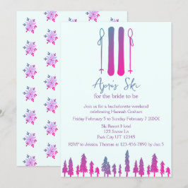 Apres Ski Neon Bachelorette Party Inbjudningar