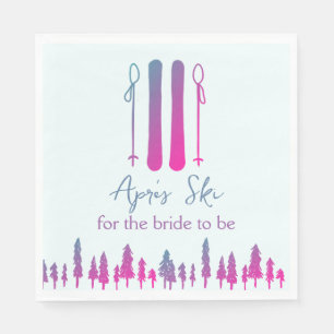 Apres Ski Neon Winter Bachelorette Party Pappersservett