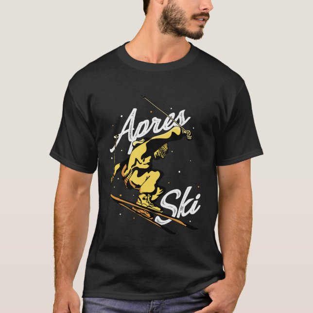Apres Ski Party Skiing Ski Mountains  Ski Rider  1 T Shirt (Framsida)