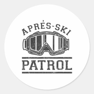 Apres Ski Patrol Runt Klistermärke