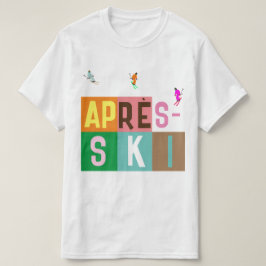 Après-ski Retro Skiers Färg Block T Shirt