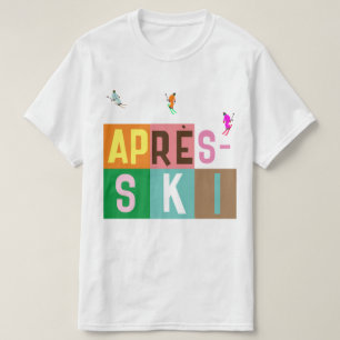 Après-ski Retro Skiers Färg Block T Shirt