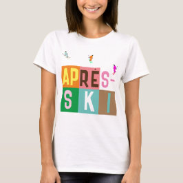 Après-ski Retro Skiers Färg Block T Shirt