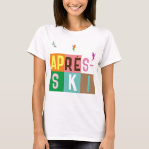 Après-ski Retro Skiers Färg Block T Shirt