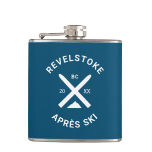 Après Ski Revelstoke Mountain Crossed Skis Vapensk Fickplunta
