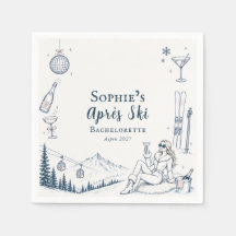 Après Ski Sällskapsdam Alpina Chic Cocktailpapper