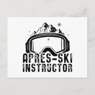Apres-Ski Skiers Ski Skiing Mountain Gift Vykort