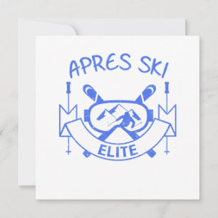 Apres Ski Skiing Snö Winter Sports Gift Inbjudningar