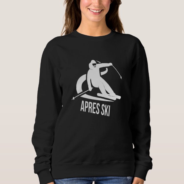 Apres Ski Skiing Winter Sports T Shirt (Framsida)