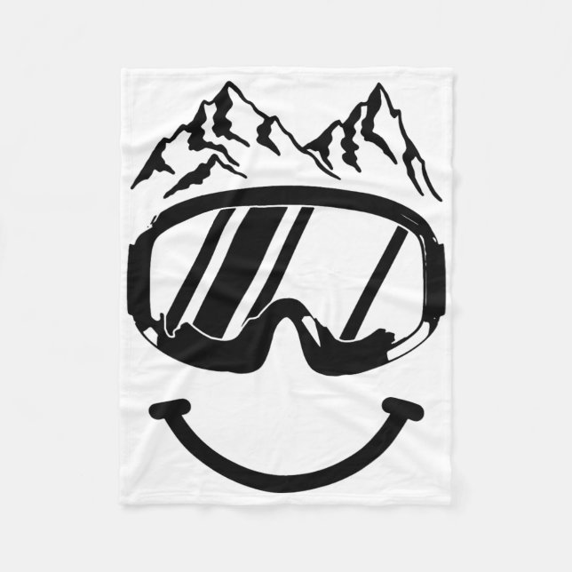 Apres Ski Snowboard Snowboard Mobile Funny Skiing  Fleecefilt (Framsidan)