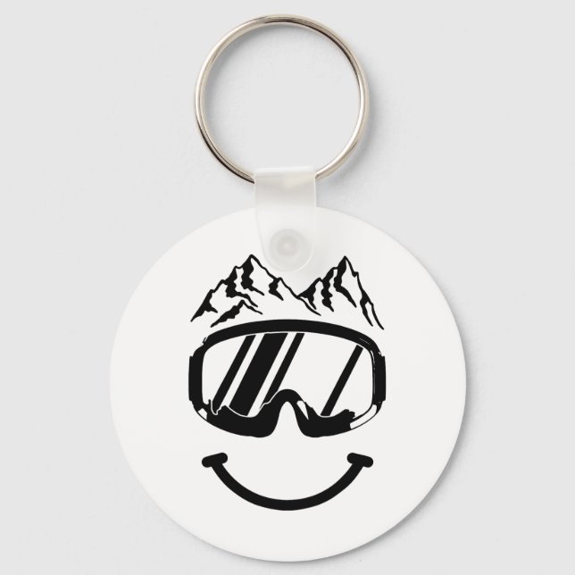 Apres Ski Snowboard Snowboard Mobile Funny Skiing  Nyckelring (Framsida)
