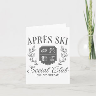 Apres Ski Social Klubb Downhill Skiing Ski Sip Rep Kort