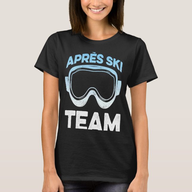Aprés Ski Team Skier T Shirt (Framsida)