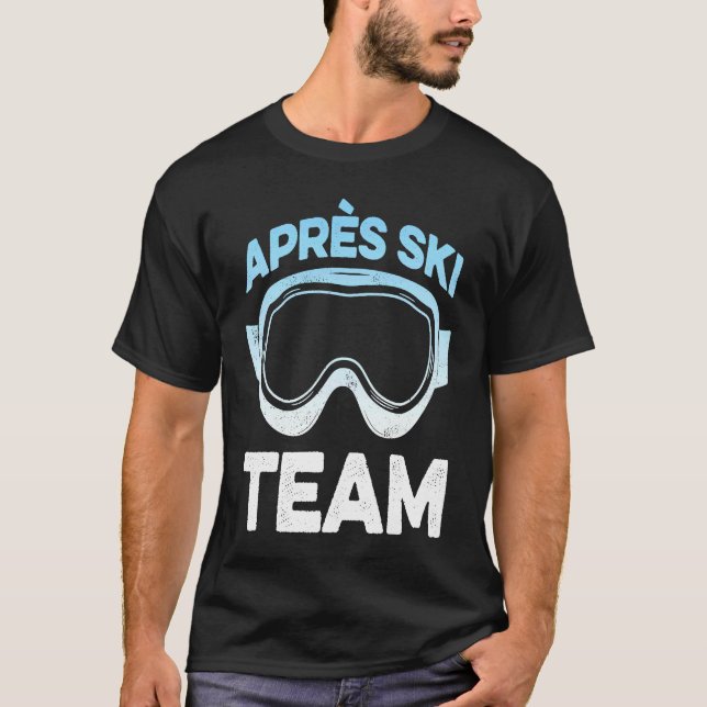 Aprés Ski Team Skier T Shirt (Framsida)