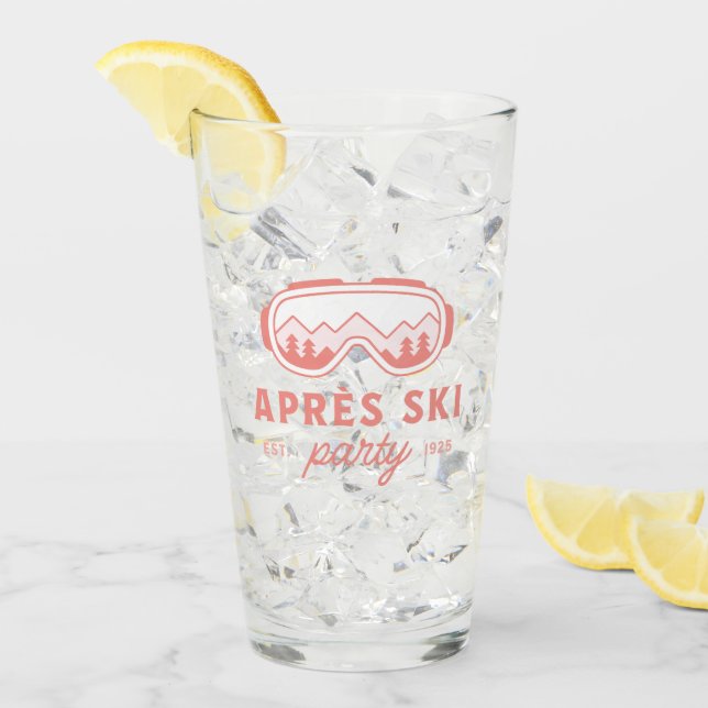 Après ski tjejfest rosa glaskopp (Framsida Ice)