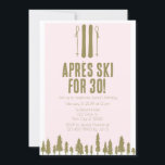 Apres Ski Winter 30års födelsedag Inbjudningar<br><div class="desc">Perfekt för Apres Ski 30års födelsedag party. Med en djärv utformning av rosa och guld och ett modernt typsnitt är dessa inbjudningar perfekter för party under vintern.</div>
