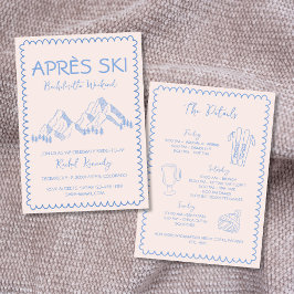 Apres Ski Winter Bachelorette Helg Inbjudningar