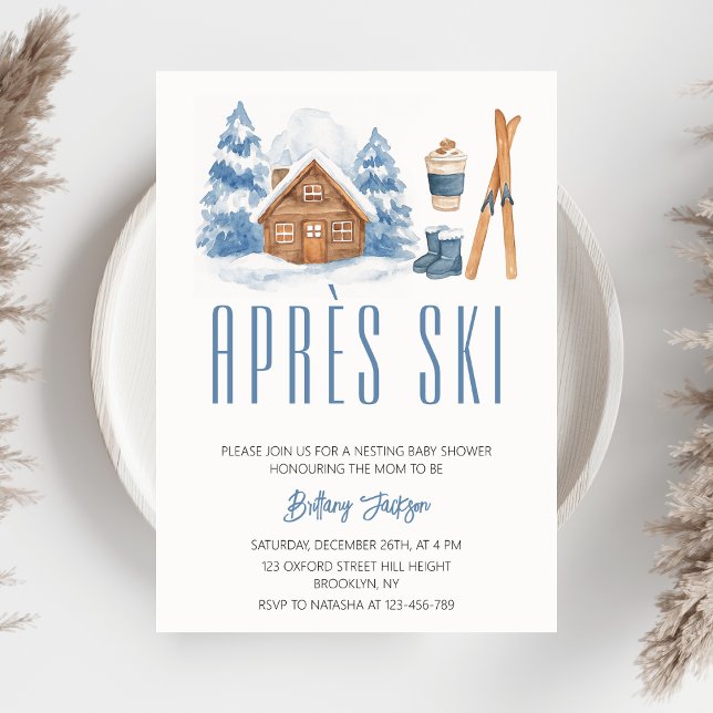 Apres Ski Winter Nested Baby Shower Inbjudningar (Skapare uppladdad)
