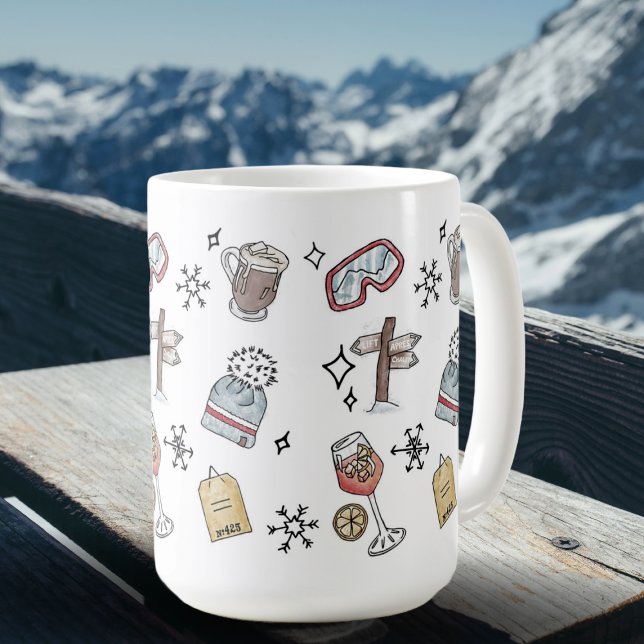 Apres Ski Winter Sports Cute Helgdag Kaffemugg (Skapare uppladdad)