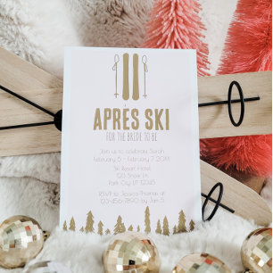 Apres Ski Winter Theme Bachelorette Party Inbjudningar