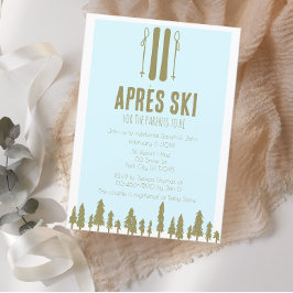 Apres Ski Winter Theme Boy Shower Inbjudningar