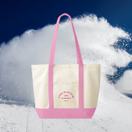 Après Ski with Me Shock rosa Ski Vapensköld Tygkasse