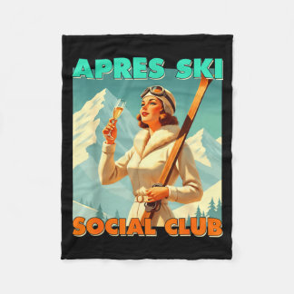 Après-skid social klubb skidälskare vintersporter fleecefilt