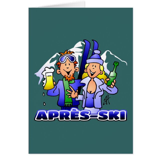Après-skida Hälsningskort (Framsidan)