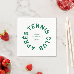 Après Tennis Club Anpassad Grön Vapen Pappersservett