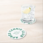 Après Tennis Klubb Anpassningsbar Grönt Vapensköld Underlägg Papper Rund<br><div class="desc">Après Tennis Klubb anpassningsbar grönt vapensköld pappra befälhavare. Anpassa med året,  tennis klubb/mästerskap/turnering namn och plats. Perfekt för en Wimbledon eller tennis open party,  för en lokal tennis klubb party eller för en tennis temed bachelor,  bachelorette eller födelsedagsfest. Designad för att matcha vår Après Tennis Social Klubb Collection.</div>