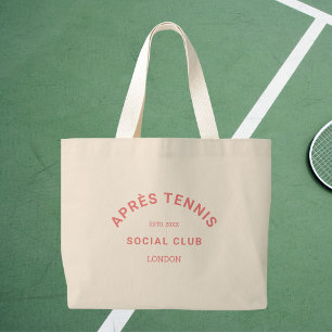 Après Tennis Social Club Anpassad Rosa Crest Jumbo Tygkasse