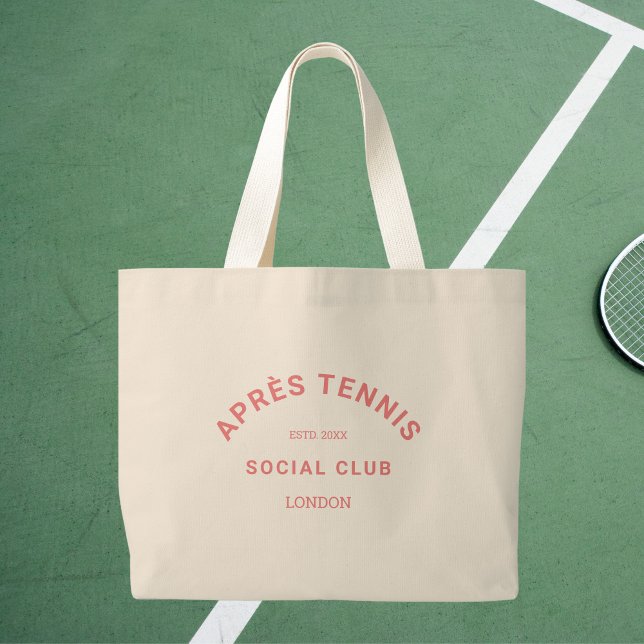 Après Tennis Social Club Anpassad Rosa Vapen Jumbo Tygkasse (Skapare uppladdad)