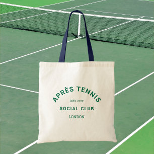 Après Tennis Social Club Grön Kam Navy Handtag Tygkasse
