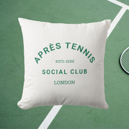Après Tennis Social Klubb Anpassningsbar Grönt Vap Kudde