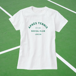 Après Tennis Social Klubb Anpassningsbar Grönt Vap T Shirt