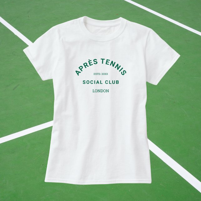 Après Tennis Social Klubb Anpassningsbar Grönt Vap T Shirt (Skapare uppladdad)