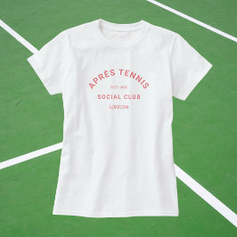 Après Tennis Social Klubb Anpassningsbar Rosa Vape T Shirt