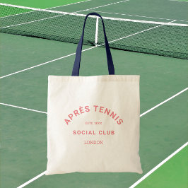 Après Tennis Social Klubb Rosa Vapensköld Navy Han Tygkasse