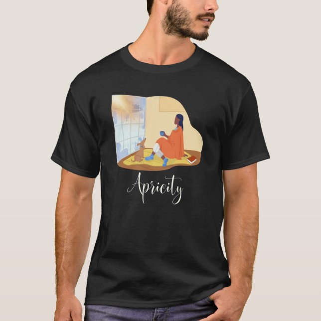 Apricity Cozy Winter Reading T Shirt (Framsida)
