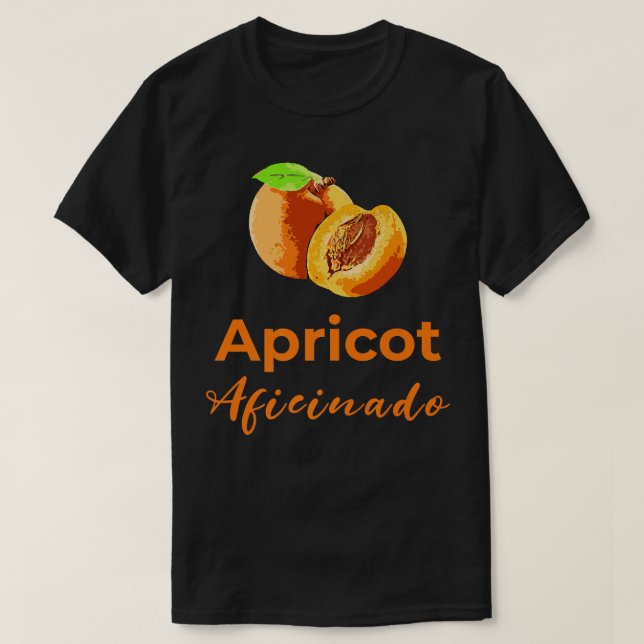 Apricot Aficionado Fruit Lovers Vegan Vegetarian P T Shirt (Design framsida)