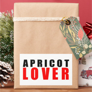 Apricot älskare rektangulärt klistermärke